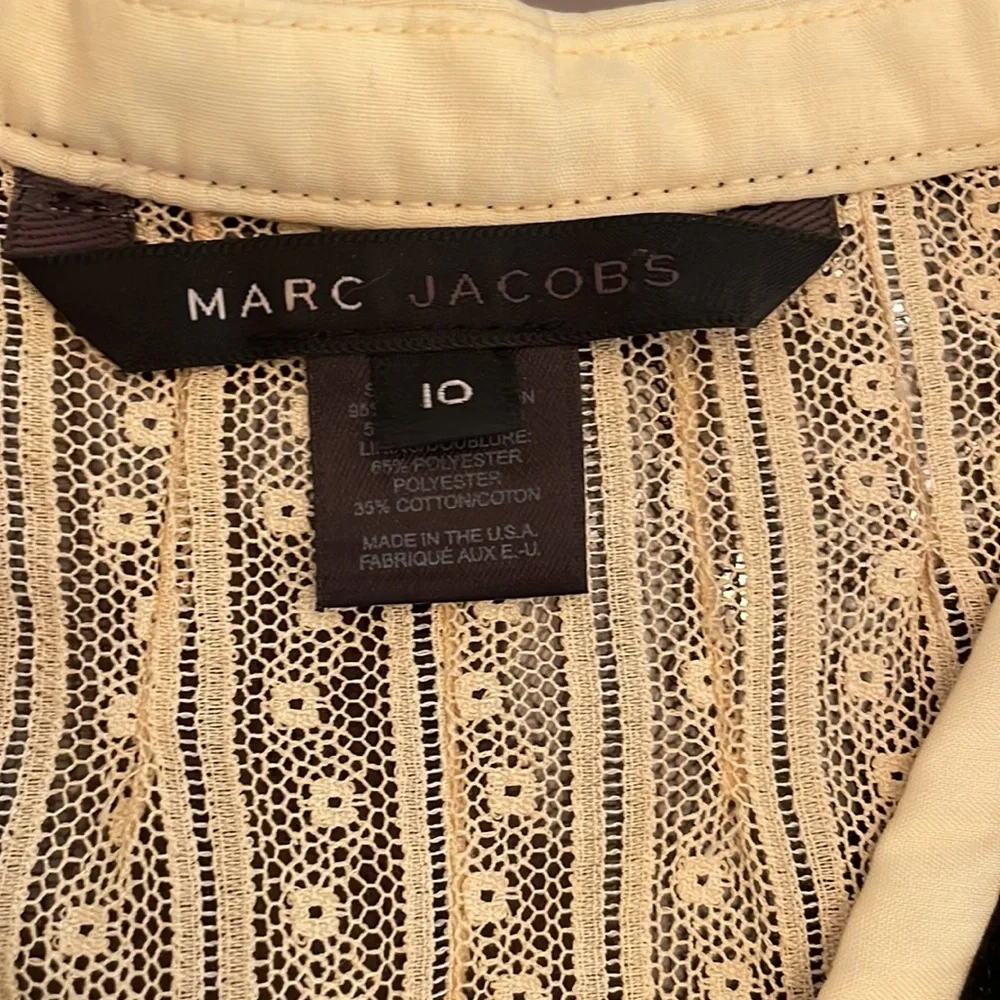 Marc Jacobs Vintage Lace shirt with black velvet trim - Picture 8 of 12
